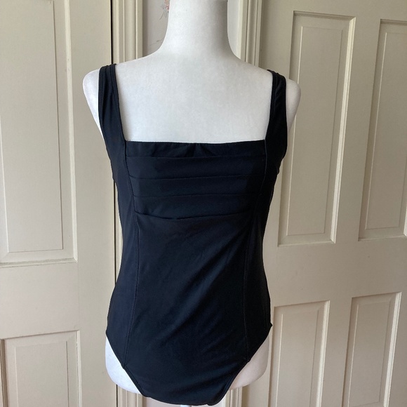 Shape FX Pleated Bust Tank Swim Suit - Picture 1 of 11
